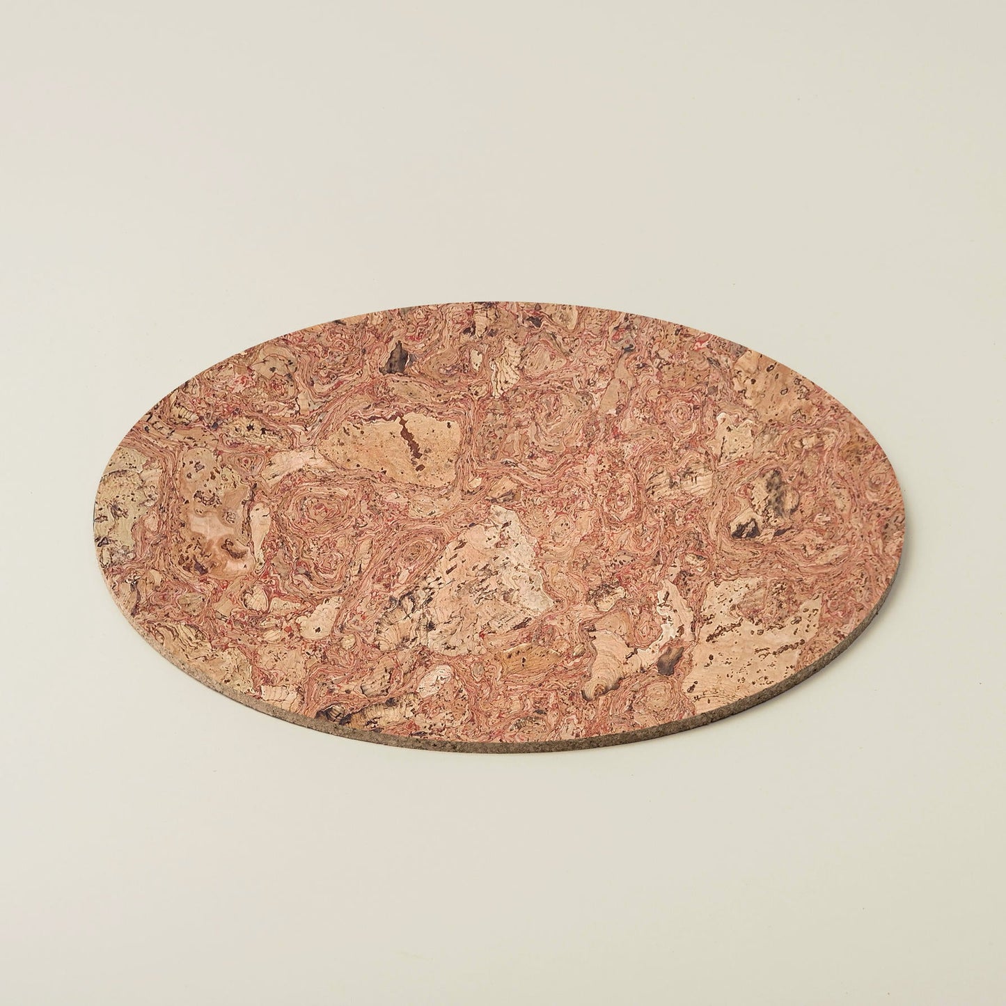 Cork Placemats - Twist Red, Round