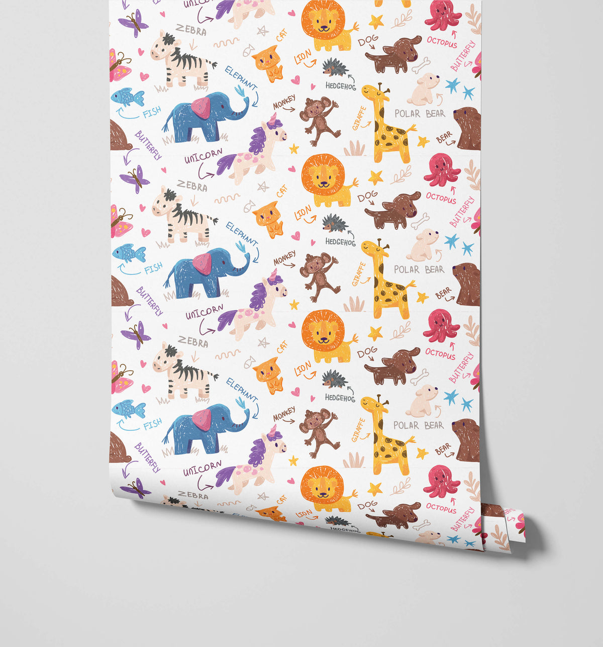 Bobbi Beck Critters Animal Name Wallpaper