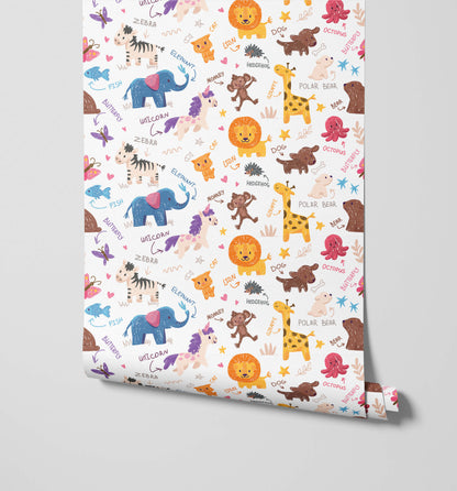 Bobbi Beck Critters Animal Name Wallpaper