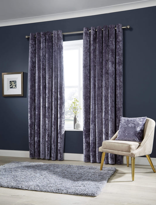 Crushed Velvet Curtains with Eyelet Ring Top Multiple Sizes & Colors Premium OEKO-TEX Certified Elegant Fabric for Bedrooms & Living Rooms by OLIVIA ROCCO
