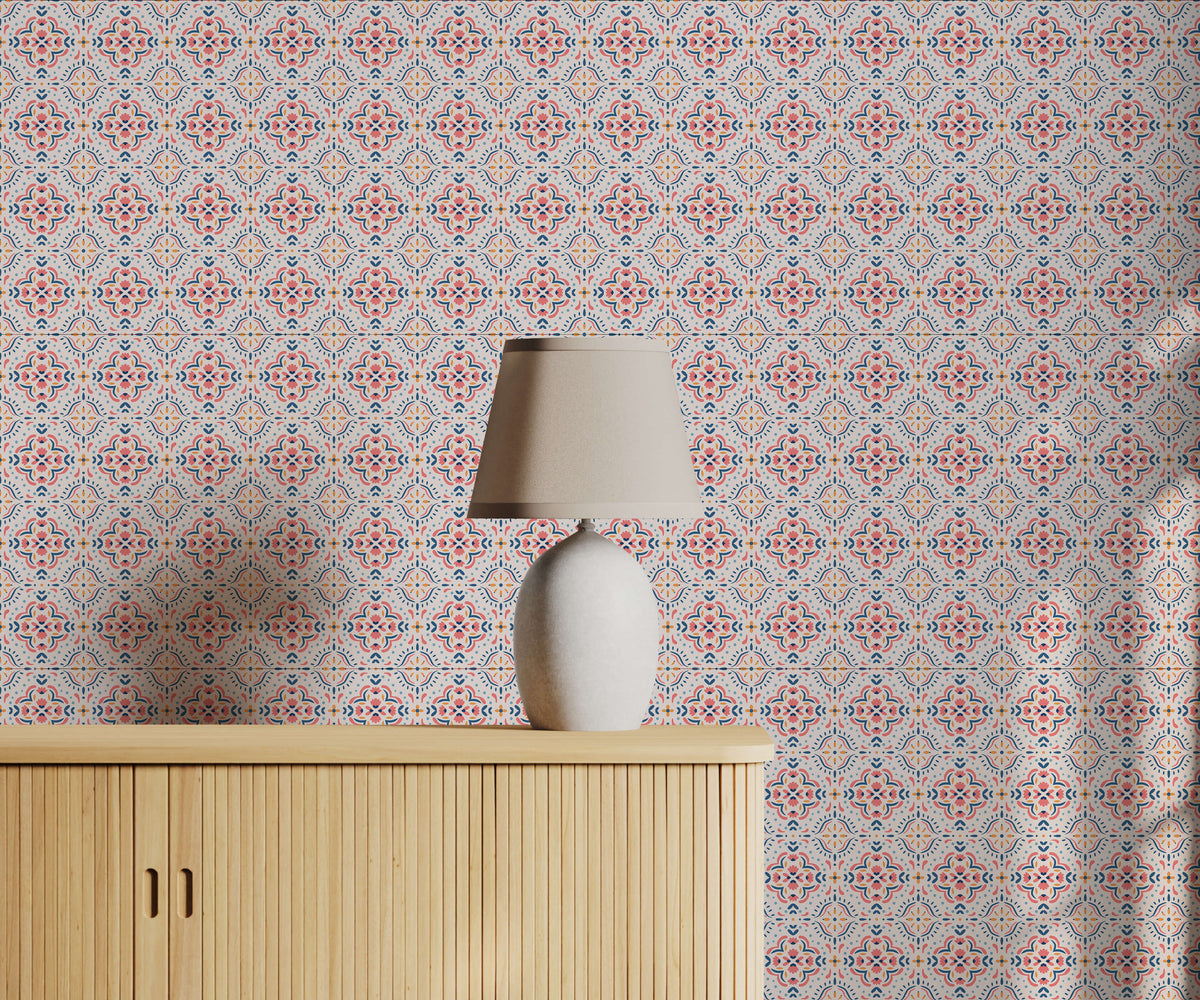 Bobbi Beck Cusco Talavera Tile Wallpaper