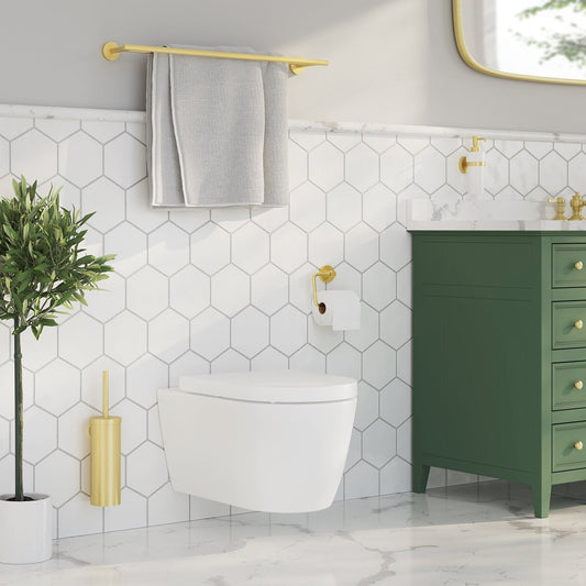 Smedbo Home Wall Toilet Brush Set HV332 Brushed Brass