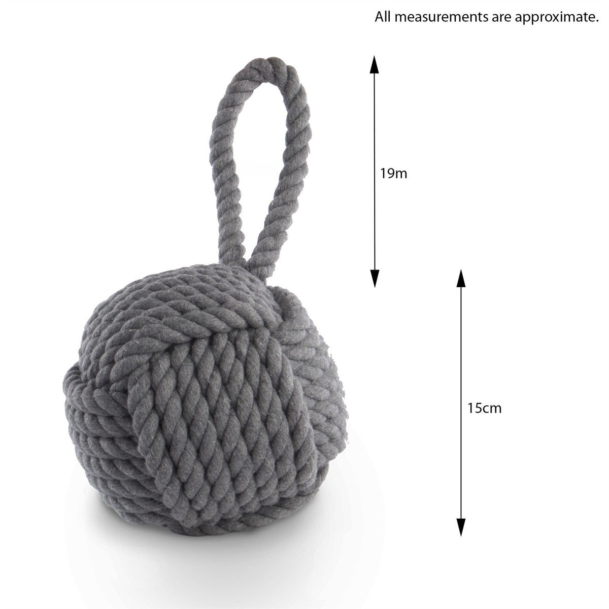 Maison & White Grey Rope Knot Door Stop