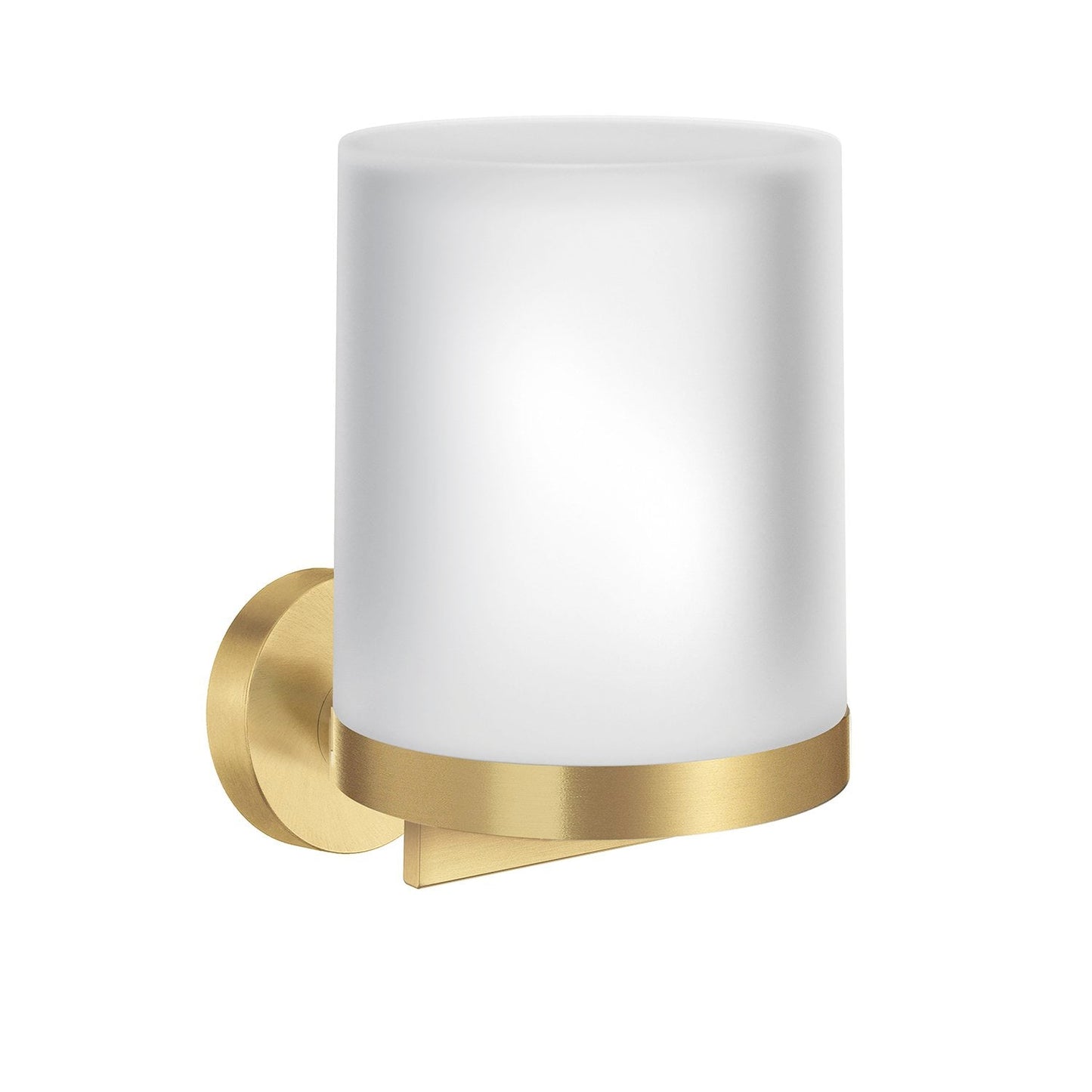 Smedbo Home Wall Soap Dispenser HV361 Brushed Brass & Frosted Glass