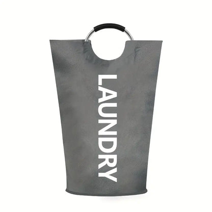 90L Extra Large Heavy-Duty Foldable Round Laundry Basket with Handles