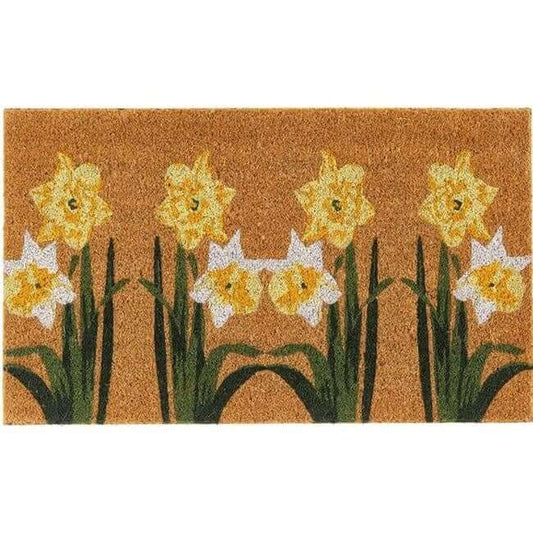 Printed Daffodil Coir Doormat 45x75 cm