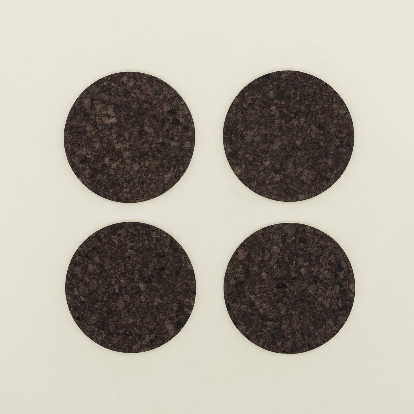 Dark Round Cork Coasters | Sets of 4, 6, 8 or 12