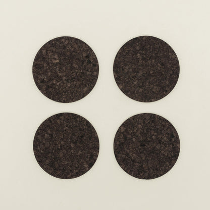 Dark Round Cork Coasters | Sets of 4, 6, 8 or 12