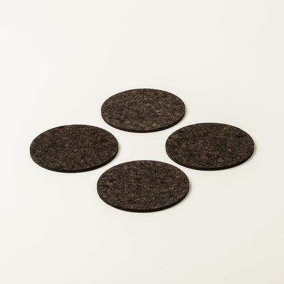 Dark Round Cork Coasters | Sets of 4, 6, 8 or 12