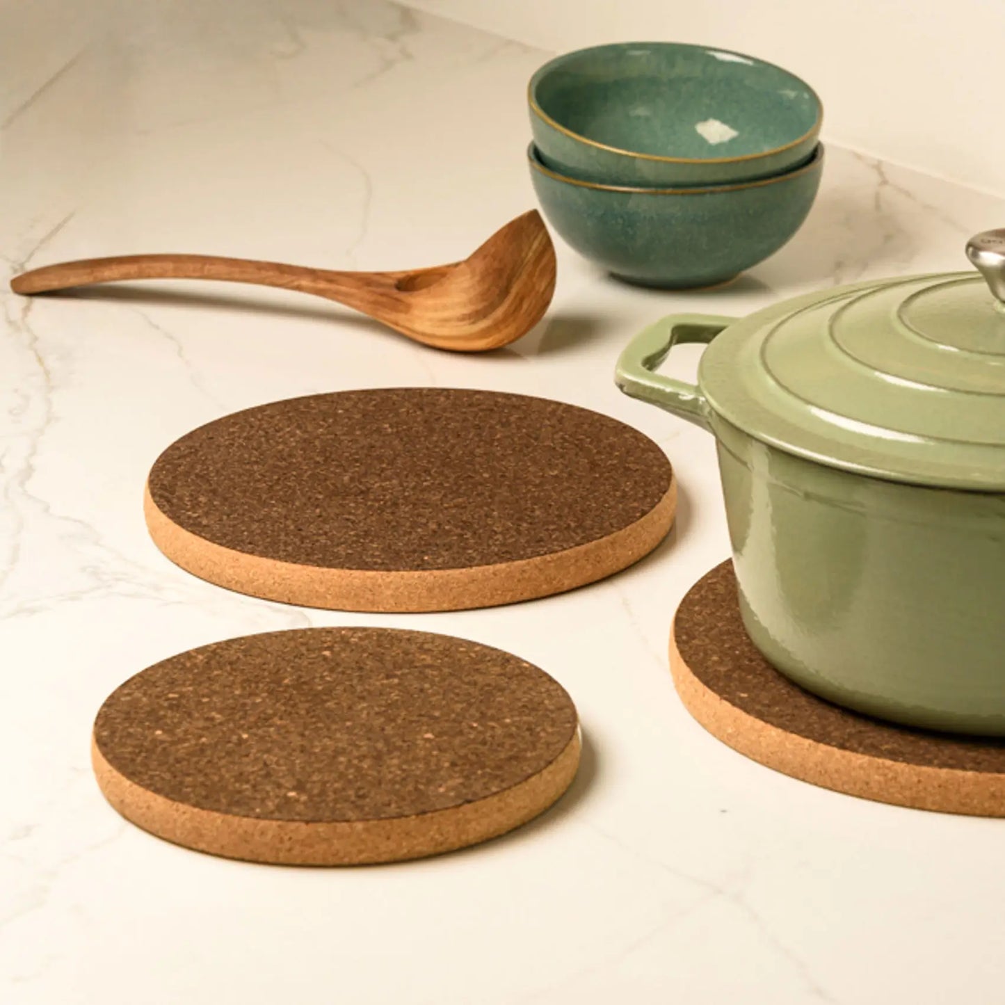 Dark Cork Trivet | Round Hot Pot Stand | Made in Portugal