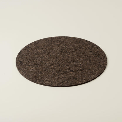 Dark Round Cork Placemats | Set of 6 | Made in Portugal