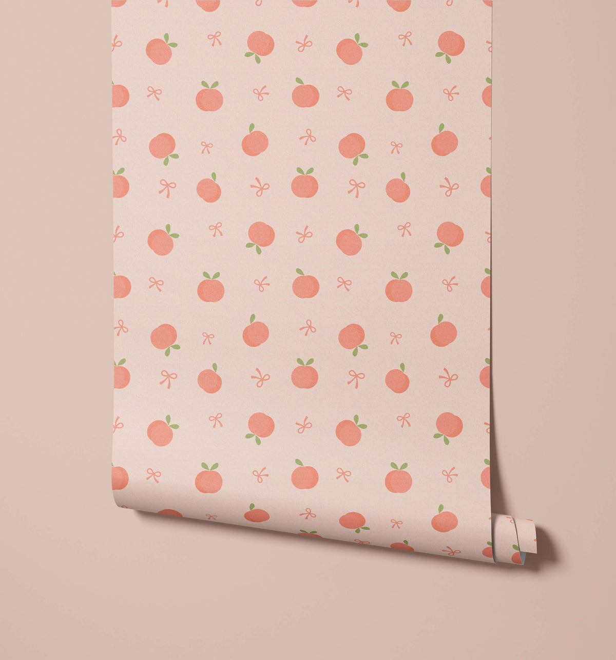 Bobbi Beck Darling Peach and Bow Wallpaper