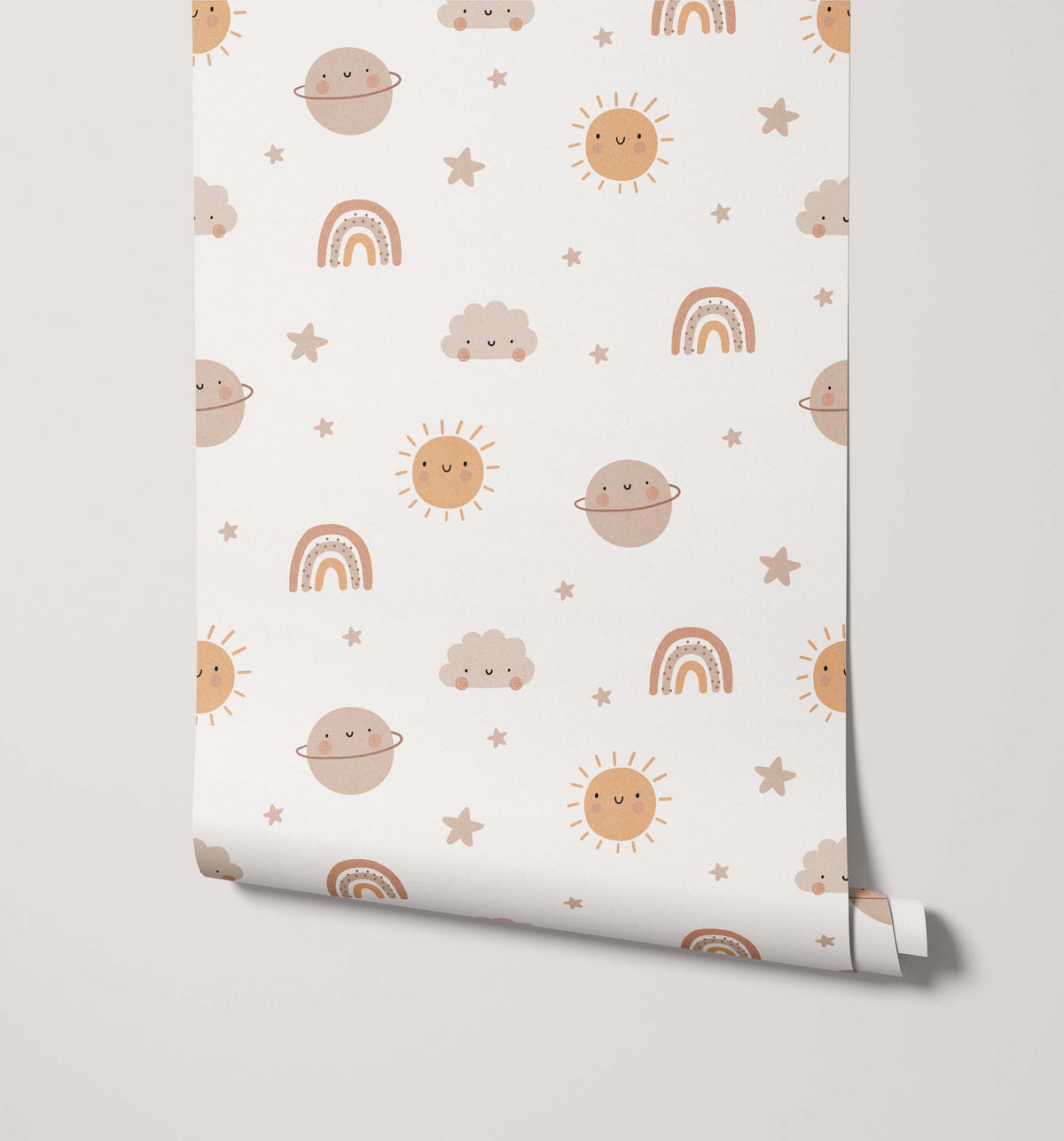 Bobbi Beck Daydream Sun and Planet Wallpaper