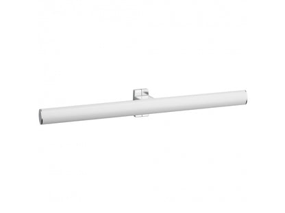Pellet Arsis Double towel rail, 538 x 69 x 67.5 mm, White epoxy-coated Aluminium, mat chrome-plated flanges, tube 38 x 25 mm