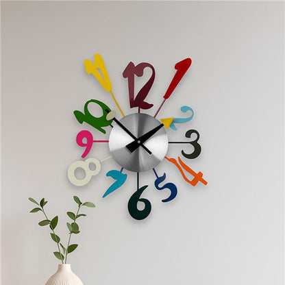 Franci Multi Colour Funky Numbers Wall Clock