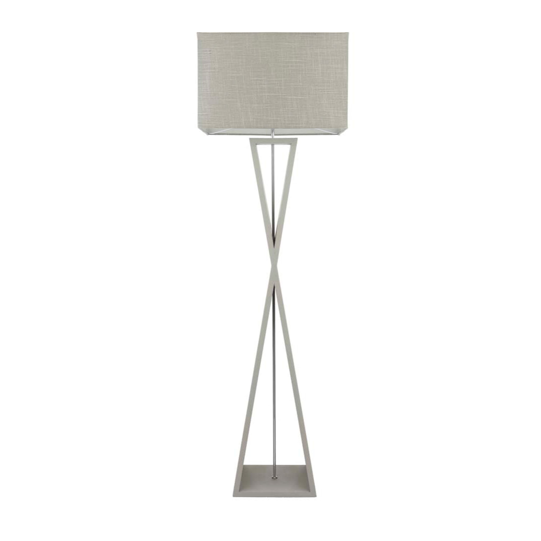 Pagazzi Kaden Floor Lamp Dove Grey with Linen Shade 151 cm