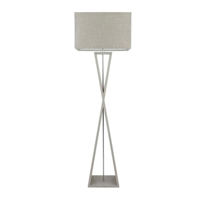 Pagazzi Kaden Floor Lamp Dove Grey with Linen Shade 151 cm