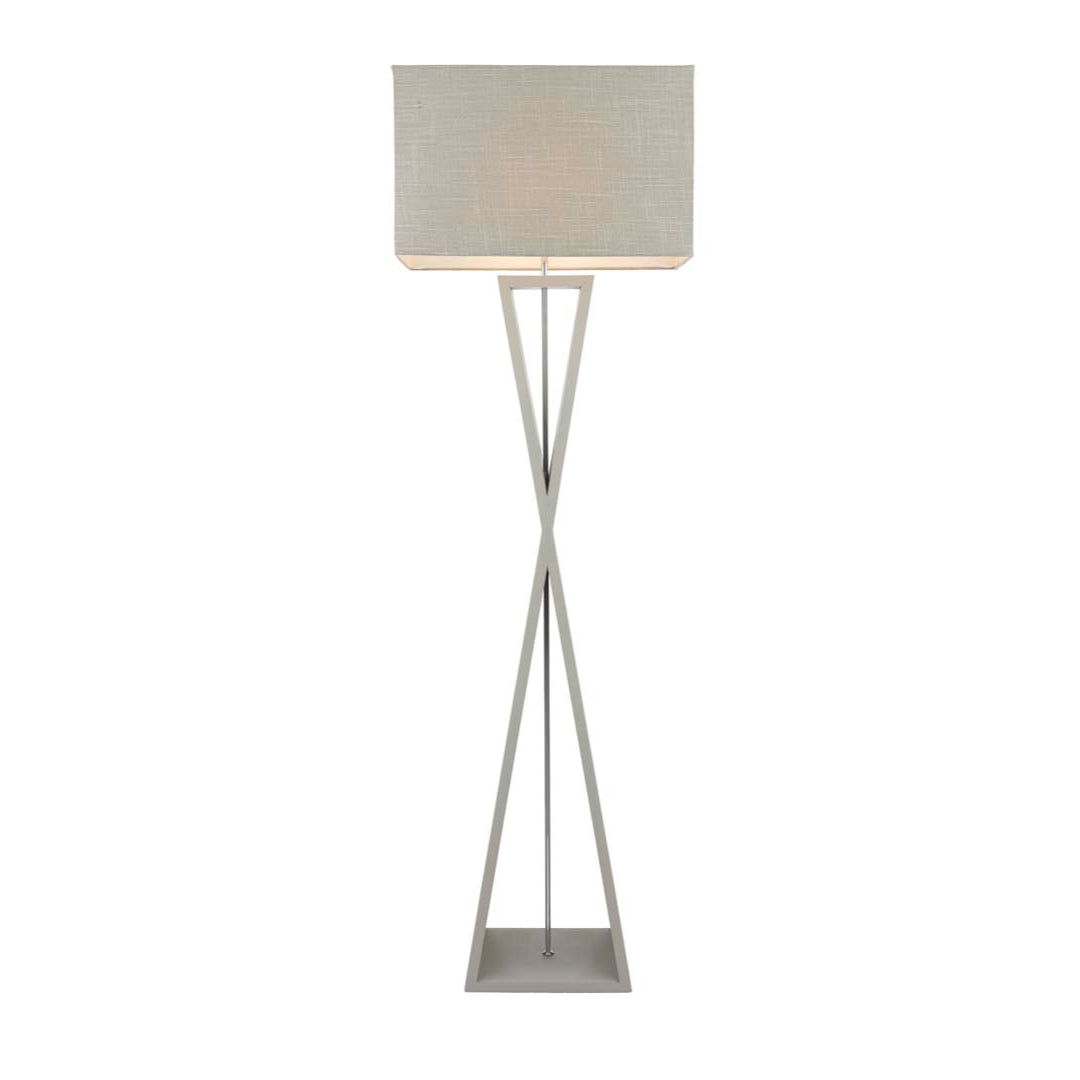 Pagazzi Kaden Floor Lamp Dove Grey with Linen Shade 151 cm