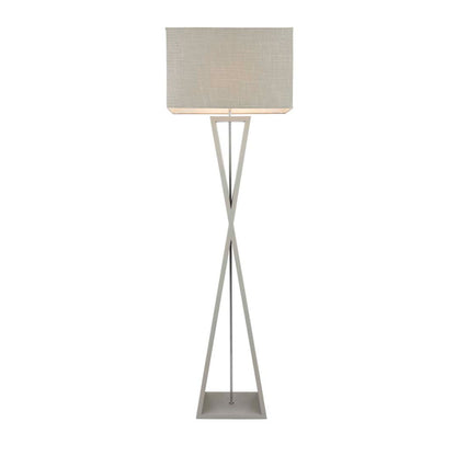 Pagazzi Kaden Floor Lamp Dove Grey with Linen Shade 151 cm