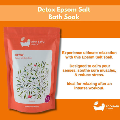Eco Bath LondonDetox Epsom Salt Bath Soak - Pouch | 500g & 1000g