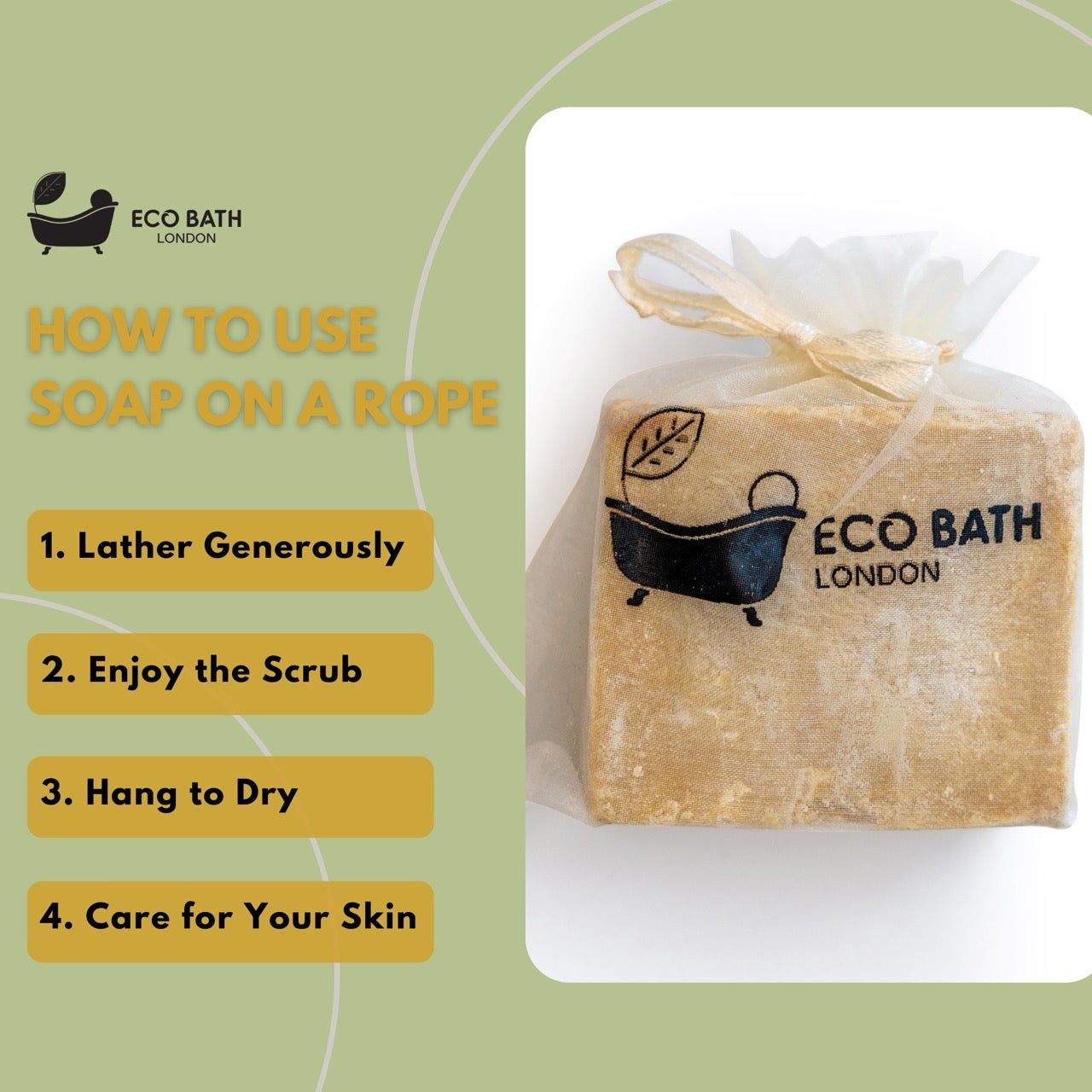 Eco Bath Hand Made Bay & Olive Soap (+/- 200gr)