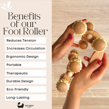 Eco Bath London Deluxe Massager - Natural Wooden Back Massager