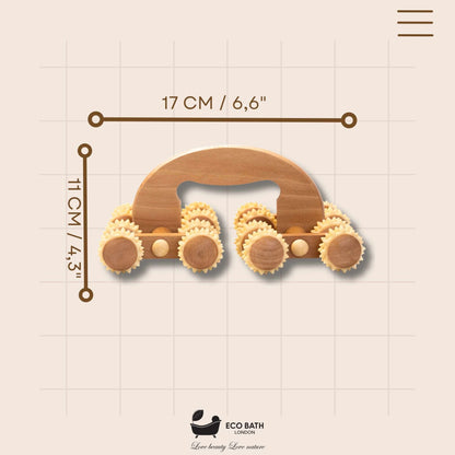 Eco Bath London Deluxe Massager - Natural Wooden Back Massager