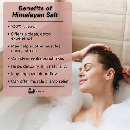Eco Bath London Lavender Himalayan Bath Salt 300g - Pink Himalayan Bath Salt Infused with Lavender