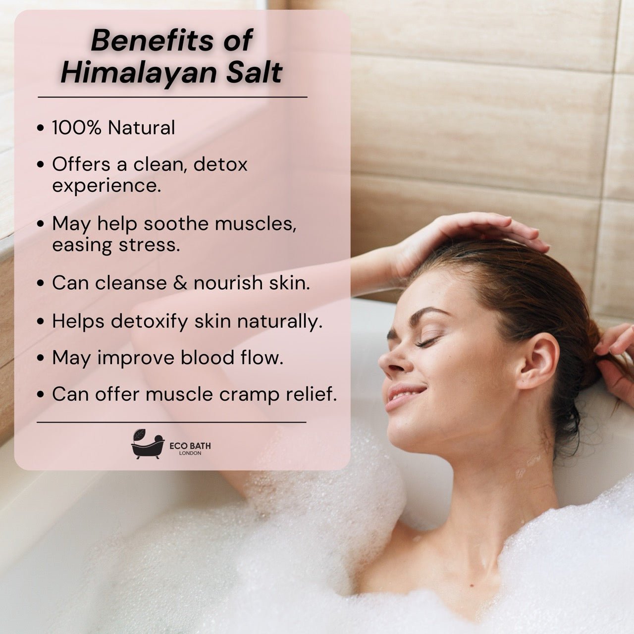 Eco Bath London Lemongrass Himalayan Bath Salt 300g - Premium Himalayan Salt Infused with Lemongrass & Calendula