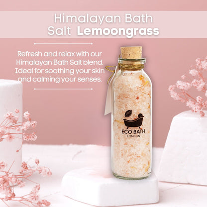 Eco Bath London Lemongrass Himalayan Bath Salt 300g - Premium Himalayan Salt Infused with Lemongrass & Calendula