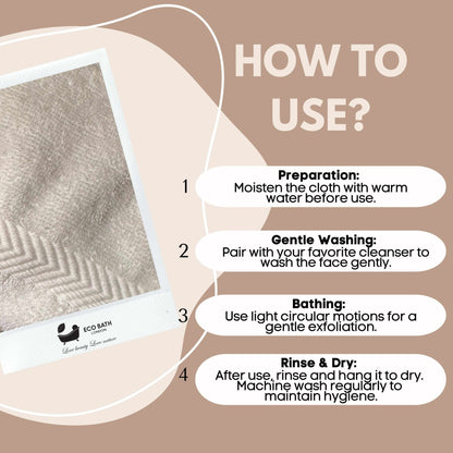 Eco Bath London Organic Cotton Face Flannels 30x30cm
