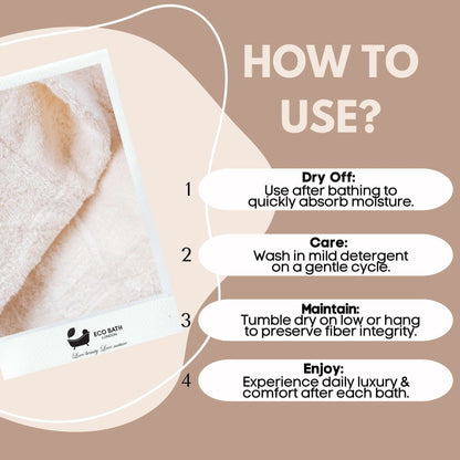 Eco Bath London Organic Cotton Hand Towel - 50x100cm