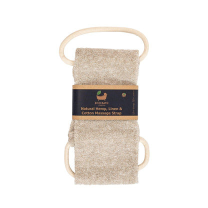 Eco Bath Natural Hemp Linen & Cotton Massage Strap and Glove