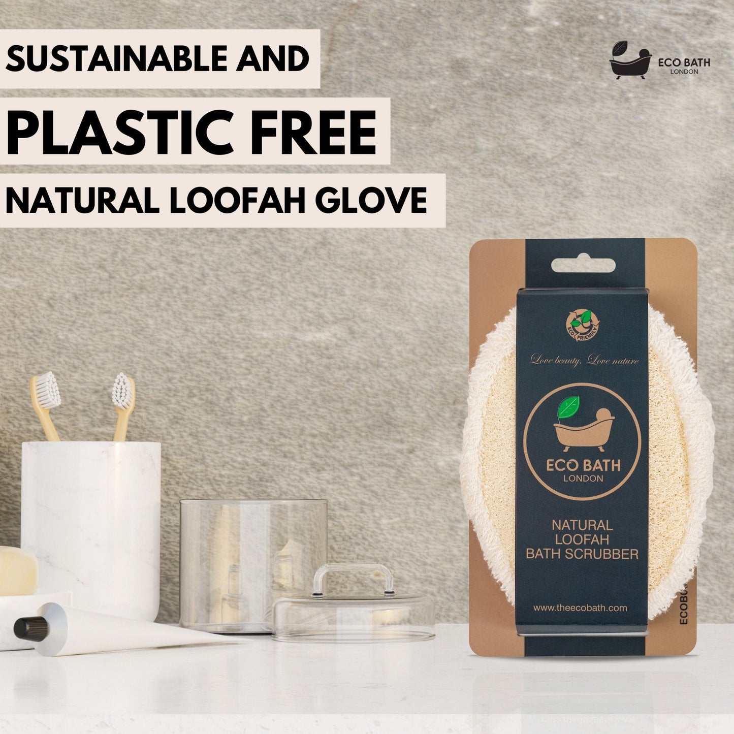 Eco Bath London Natural Loofah Bath Scrubber