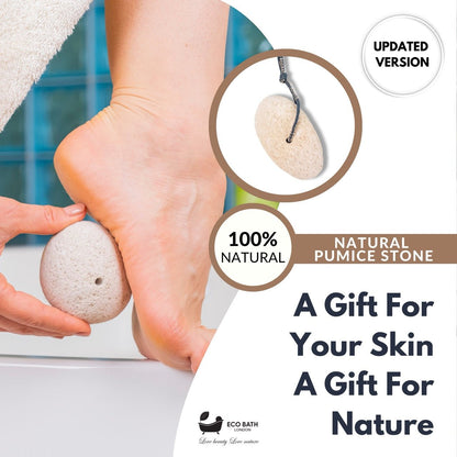 Eco Bath Natural Pumice Volcanic Stone (Smooth with Rope)