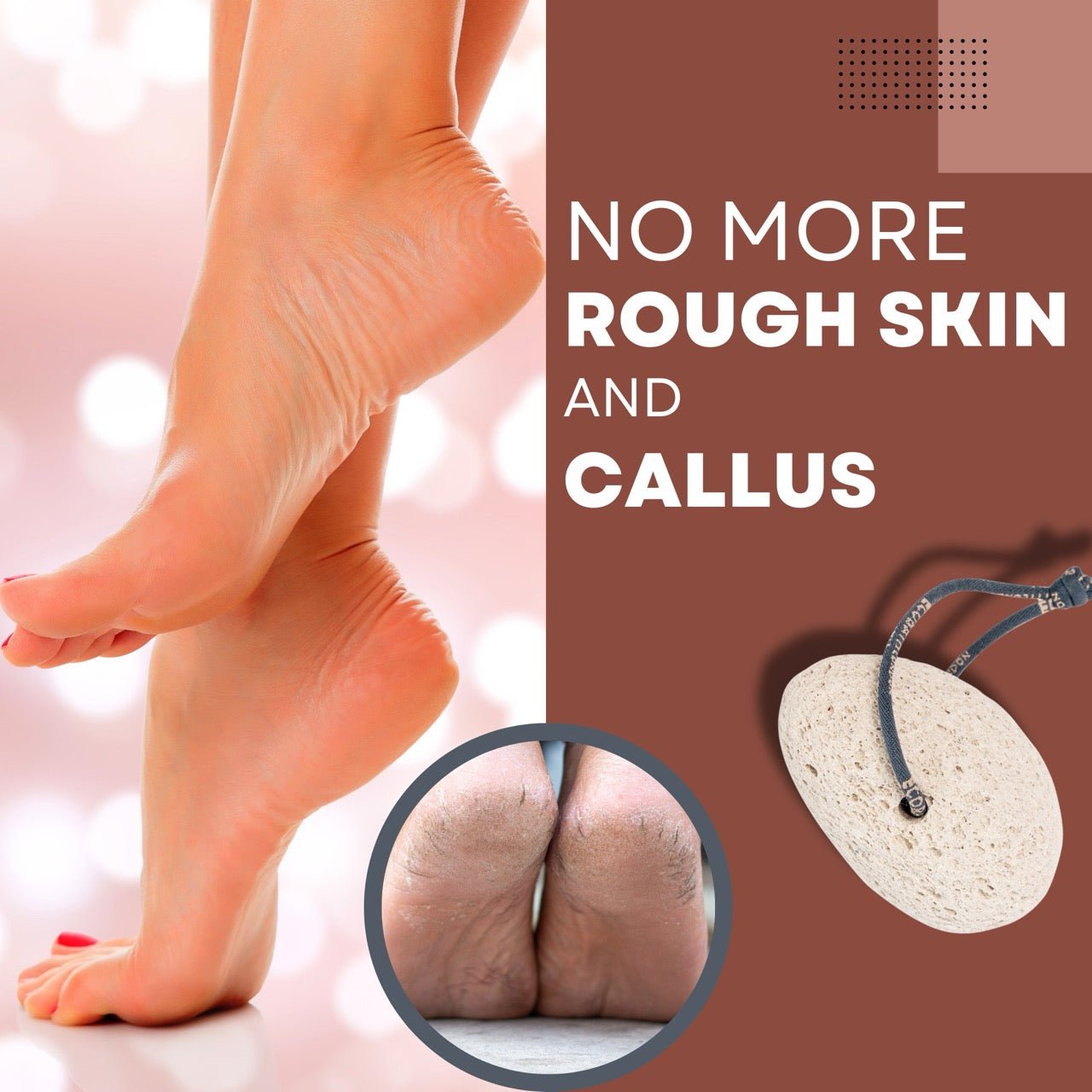 Eco Bath Natural Pumice Volcanic Stone (Smooth with Rope)