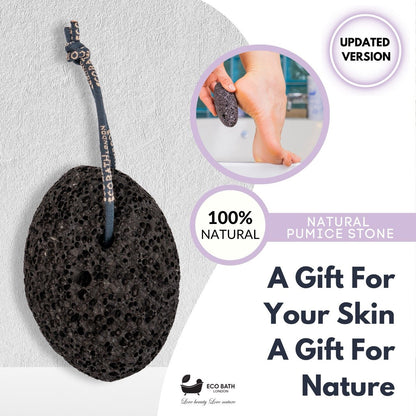 Eco Bath Natural Pumice Volcanic Stone (Smooth with Rope)