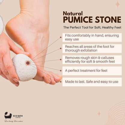 Eco Bath Natural Pumice Volcanic Stone (Smooth with Rope)