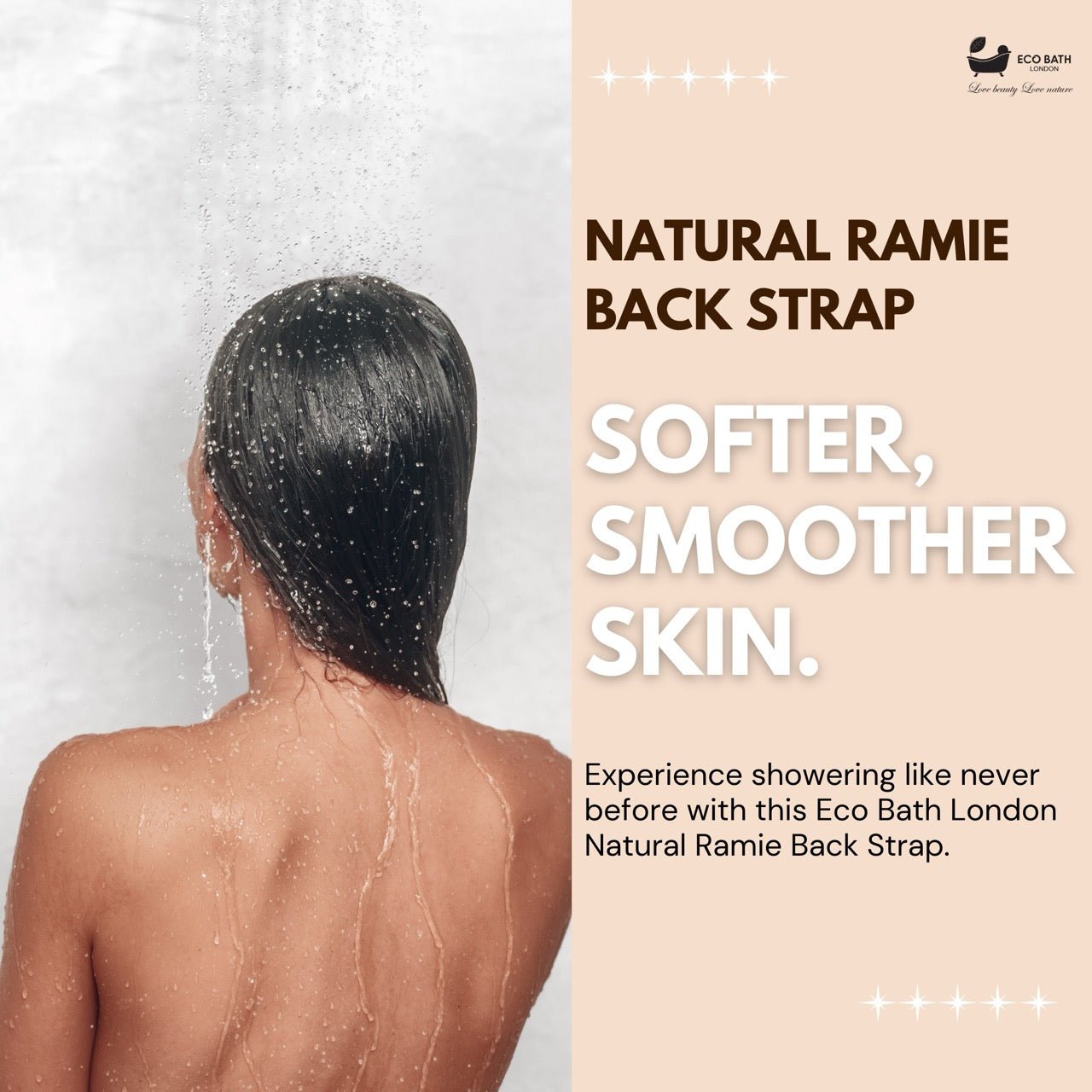 Eco Bath Natural Ramie Back Strap