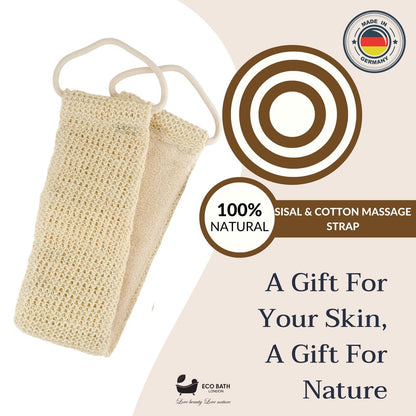 Eco Bath London Natural Cotton & Sisal Back Strap