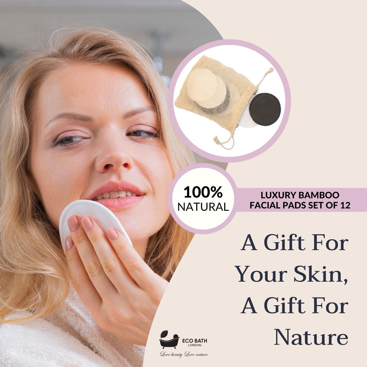 Eco Bath London Reusable Makeup Remover Pads - Set of 12