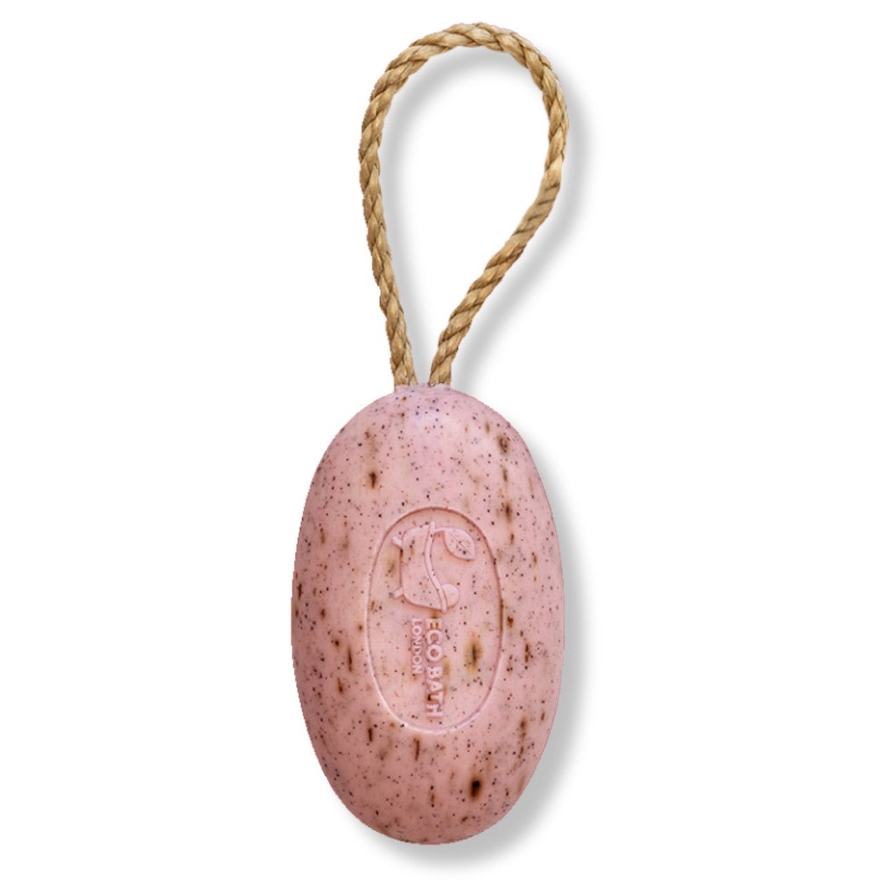 Eco Bath London Rose Soap on a Rope 220g - Luxurious and Eco Friendly Body Wash Bar with Shea Butter
