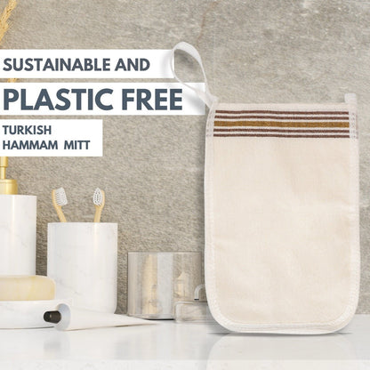 Eco Bath London Turkish Bath Mitt Fine Texture - Skin Exfoliating Glove