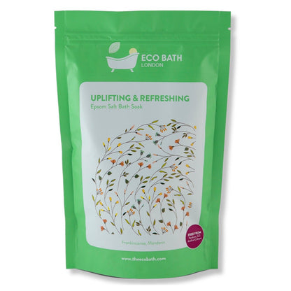 Eco Bath London Uplifting and Refreshing Epsom Salt Bath Soak Pouch | 500g & 1000g