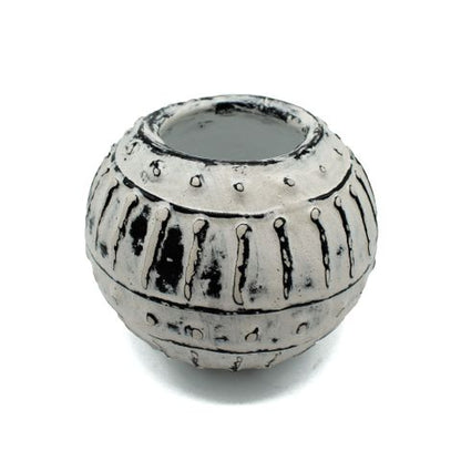 Greek Bubble Clay Plant Pot - Cream 10cm