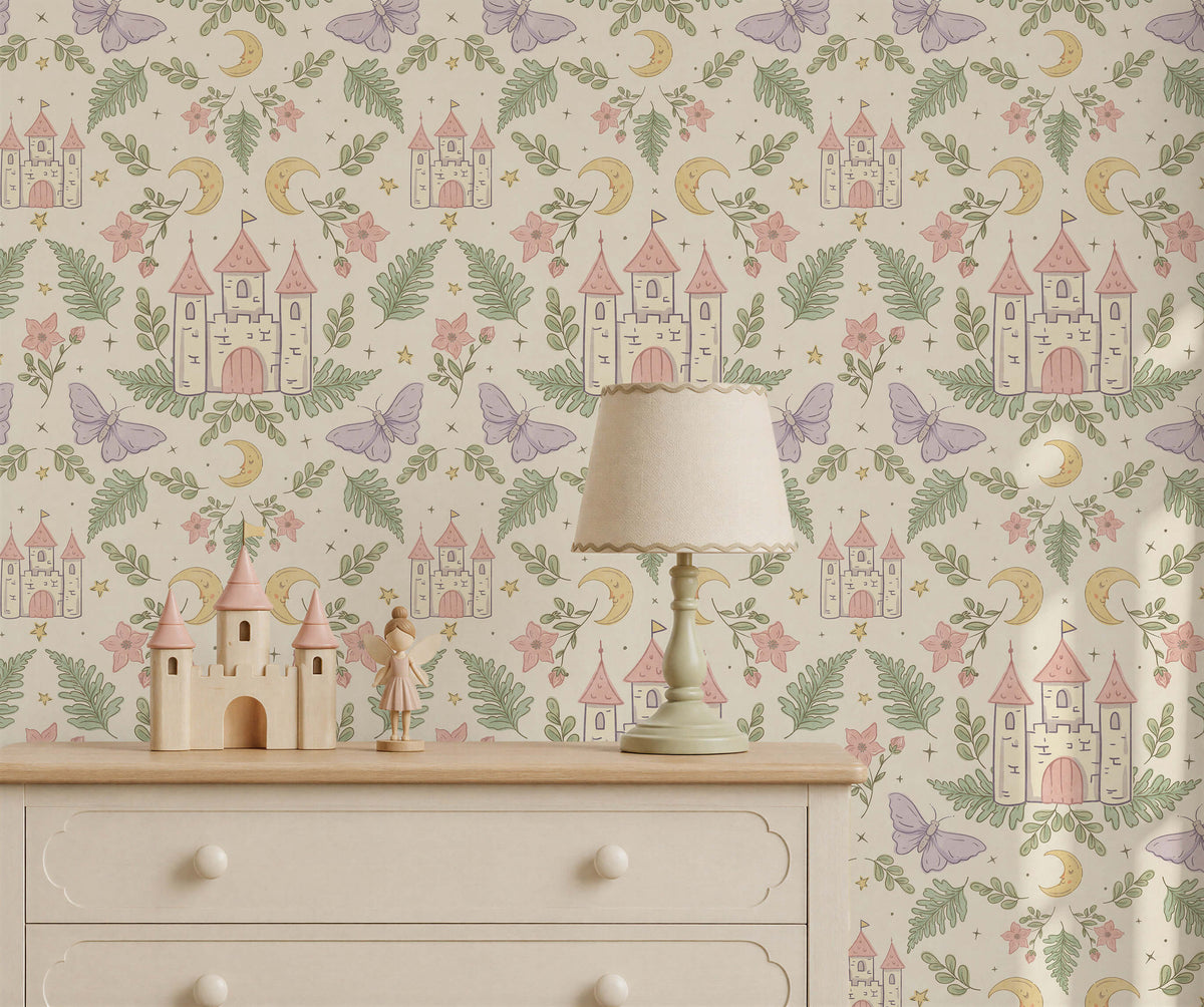Bobbi Beck Enchanted Fairytale Castle Wallpaper