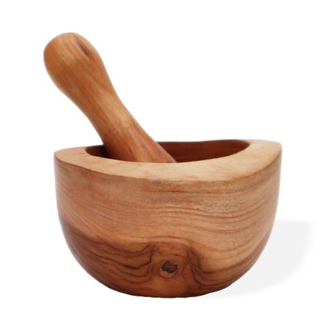 Ergo Teak Mortar & Pestle - Large