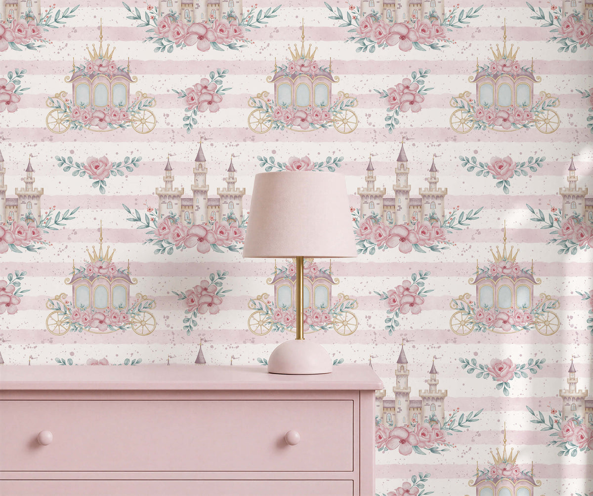 Bobbi Beck Fantasia Princess Castle Wallpaper