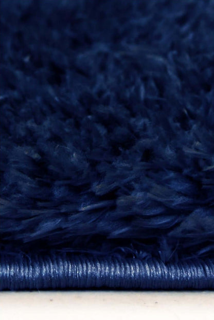 Lagom Navy Shaggy Rug