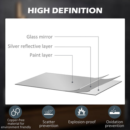 🪞 Kleankin LED Bathroom Mirror with Lights ✨ Illuminated Wall Mount